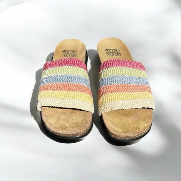 🌻Y2K Mootsie Tootsie Colorful "Moemiliak" Slide Sandals Size 7.5 - Picture 2 of 8